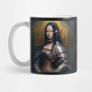 Mona Lisa Anime Style Wearing Armor Mug